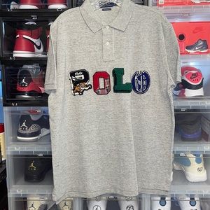 Polo by Ralph Lauren. Spelled out